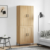 Greatstore Visoka komoda sonoma hrast 69,5x34x180 cm inženirski les