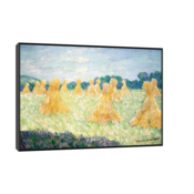 Canvas Slika na platnu The Young Ladies of Giverny, Claude Monet, Sa ramom, 120 x 80 cm, Crni
