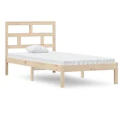 Vidaxl Posteljni okvir 90x190 cm trdnega lesa