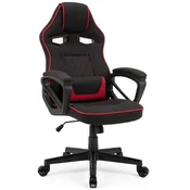 SENSE7 Gaming stol Knight tekstilni črno-rdeč