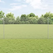 Heksagonalna ograda s stubom 10 x 1,2 m Pocincani celik Srebrna