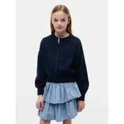 Tommy Hilfiger Pletena jopica Pointelle KG0KG09503 Mornarsko modra Relaxed Fit
