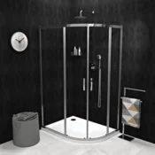 Gelco Četrtkrožni tuš Sigma Simply 1200x900 mm, krom, drsna vrata, čisto steklo