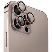 UNIQ Optix Aluminum Camera Lens Protector iPhone 16 Pro 6.3 / 16 Pro Max 6.9 taupe gold camera lens glass with applicator (UNIQ-IP6.3P-6.9P(2024)-ALENSTGLD)
