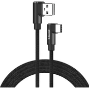 Savio CL-164 USB-A na USB-C crni kabel, 2 m (CL-164)