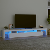 TV ormaric s LED svjetlima bijeli 260 x 36,5 x 40 cm