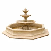 Casa Padrino Baroque Fountain Beige A� 350 x H. 180 cm - Baroque Style Garden Decor