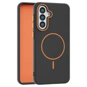 Leather Grip MagSafe maska za Samsung Galaxy S23 FE - Crna