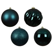 Dekordom dekoracija - hanging bauble set mix 4pcs 14cm 023194 - emerald - kmg ( 045610 )
