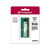 Transcend Pomnilnik 8GB SODIMM DDR5 4800 (JetRam) 1Rx16 1Gx16 CL40 1.1V