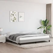 shumee vidaXL Posteljni okvir brez vzmetnice svetlo siv 200x200 cm oblazinjen s blagom