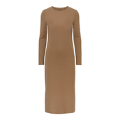 Light Brown Ribbed Sweater Mididress Pieces Kylie - Women