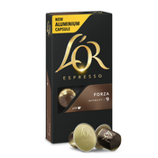 LOR L´OR Espresso Forza Intensity 9 - 10 aluminijastih kapsul, združljivih s kavnimi aparati Nespresso®*