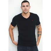 T9568 DEWBERRY V-NECK MENS T-SHIRT-NAVY BLUE
