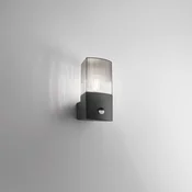 INTEC Zunanja stenska svetilka DARK, antracit/dimno siva, nerjaveče jeklo, senzor - Sodobni - antracit, dimno siva