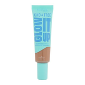 Rimmel Kind & Free Glow It Up Moisturising Skin Tint puder normalna koža 30 ml Odtenek 400 natural beige