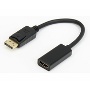 E-GREEN Adapter DisplayPort 1.4 na HDMI 20cm/ crna