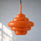 Lucande viseča svetilka Leilani, O 35 cm, oranžna, steklo, E27 - Dnevna soba/jedilnica - Dizajn