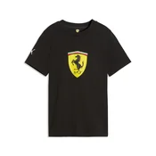 PUMA Scuderia Ferrari Coloured Shield Tee Youth, Motorsport, Black, 5-6Y