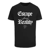 Mister Tee Majica Escape From Reality crna / bijela