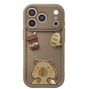 AVIZAR Ovitak za iPhone 17 Pro s 3D motivi Capybara, Rjava, (5000275137)