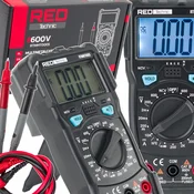 Univerzalni digitalni multimeter osvetljen LCD 600V črn