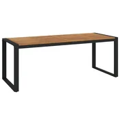 Vidaxl Vrtna miza z nogami U oblike 200x90x75 cm trden akacijev les