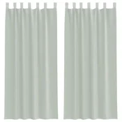 Vidaxl Voile zavese z zankami 2 kosa svetlo sive 140x245 cm