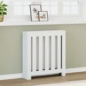 Vidaxl Pokrov za radiator bel 78x20x82 cm inženirski les