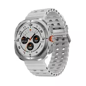 Smart watch DT WATCH ULTRA, Srebrni (bela silikonska narukvica)