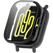 Ovitek z zaščito zaslona Techsuit Defense360 Pro za Xiaomi Redmi Watch 5 Active - črn
