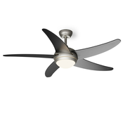 Klarstein Bolero 2 v 1, stropni ventilator, O 132 cm, svetloba 55 W, daljinski upravljalnik, upravljanje prek aplikacije, dvosmerno delovanje (VTS14-Blr-CF-Blck)