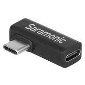 Saramonic Right-Angle Female to Male USB-C Adapter Ideal for USB-C Connection in Tight Spaces