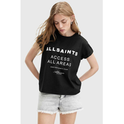 Pamučna majica AllSaints TOUR ANNA za žene, boja: crna, W071JA