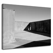 shumee Platno z abstrakcijo betona, 100x80 cm