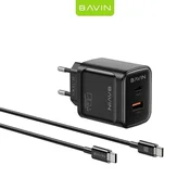 BAVIN PC2086Y kucni punjac 20W PD+QC3.0 TYPE C na TYPE C crni