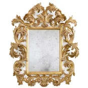Casa Padrino luxury baroque mirror antique gold - Magnificent Italian baroque style wall mirror with antique mirror glass - Handmade baroque furniture - Made in Italy - Luxury baroque interior