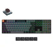 Keychron Keychron K5 QMK Brezžična Mehanska Tipkovnica (Version 2) RGB LED (Hot-swappable)/Brown/K5X-H3, (22108197)