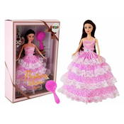 LEAN TOYS Lutka princeza 28cm roza haljina za bal