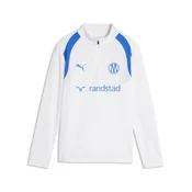 PUMA Olympique de Marseille Quarter-Zip Training Top Youth, Age, White/Royal, 9-10Y