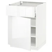 METOD / MAXIMERA Podni element s fiokom/vratima, bela/Ringhult bela, 60x60 cm