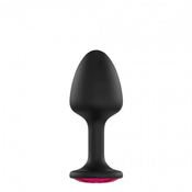 Dorcel Geisha Plug Ruby XL - analni dildo s ružičastim kamenjem (crno)