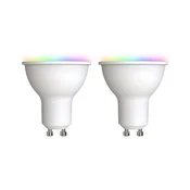 LUUMR Smart LED GU10 plastični 4,7W RGBW CCT Tuya opal komplet 2 - bela mat barva - Plastika