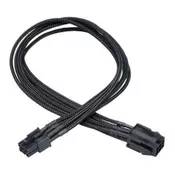 AKASA podaljšek za VGA FLEXA V6 6-polni (M) - 6-polni (F)/AK-CBPW07-40BK/črn/40 cm