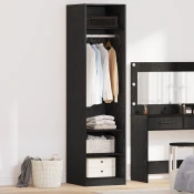 vidaXL Garderobna omara Črni hrast 50 x 50 x 200 cm Konstruiran les