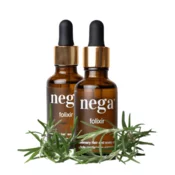 Nega Cosmetics 2x Serum za hitrejšo rast las 30 ml, naravni serum z rožmarinom, poprovo meto in vitaminom E, nega las za krepitev lasnih mešičkov, preprečevanje izpadanja in hitrejšo rast las, Folixir