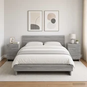 Vidaxl Nočna omarica 2 kos Siva Sonoma 33,5 x 34,5 x 50 cm