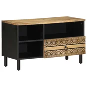 TV ormaric crni 80x33,5x46 cm Puno grubo drvo Mango