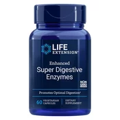 Life Extension Enhanced Super Digestive Enzymes, prebavni encimi, 60 rastlinskih kapsul