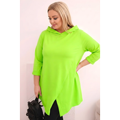 Ženska asimetrična bluza za večje velikosti
